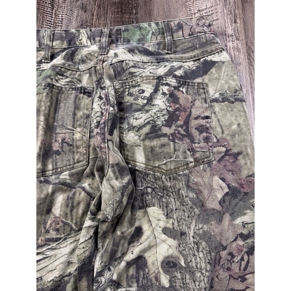 Mossy Oak Pants Mens 31x31 Double Knee Camo Denim Jeans Breakup Infinity Hunting - Picture 7 of 8